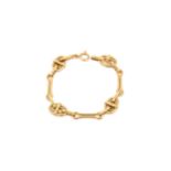 A fancy-link bracelet, by UnoAErre, circa 1960, The articulated line of fancy-links, signed