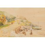 Horace Hammond (British 1842-1926)/Figures on the Shore/signed/watercolour,