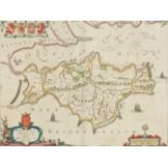 J Bleau (1599-1673)/Victis Insula Anglice/The Isle of Wight/handcoloured engraving,