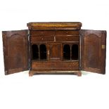 A George II walnut side cabinet,