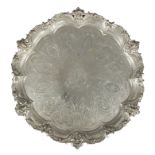 A Victorian silver salver, Edward Barnard & John Barnard, London 1864,