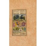 A 17th Century album page from a Persian manuscript,