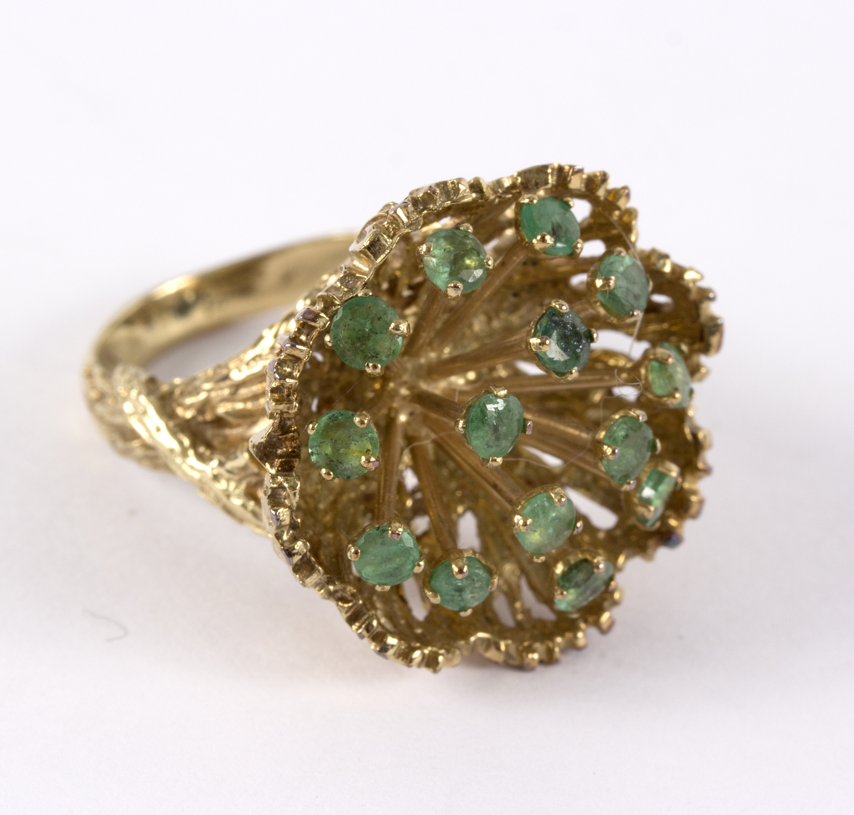 A 14k gold and enamel dress ring of modern design, - Image 4 of 4