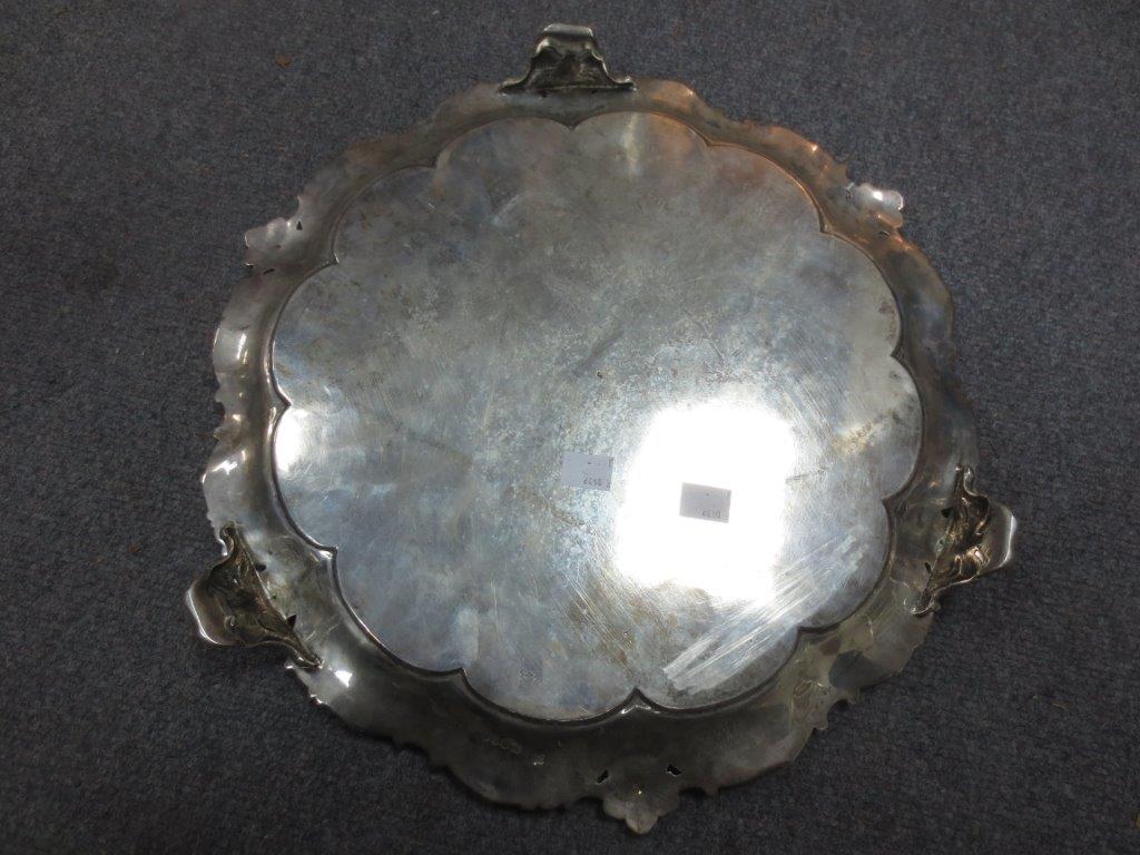 A Victorian silver salver, Edward Barnard & John Barnard, London 1864, - Image 3 of 7