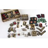 A group of various medals and coins to include pair of WW1 medals for W Burton, R Scots,