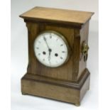 A mahogany eight-day mantel clock, 29cm high/Provenance: The Down House,