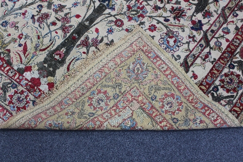 A Kashan silk souf carpet, Central Persia, early 20th century, - Bild 3 aus 5