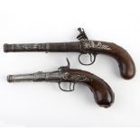 A silver mounted percussion pistol, by Le Maire, circa 1720,