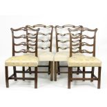 Four 19th Century mahogany dining chairs,