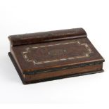 A Victorian burr walnut and inlaid writing slope,