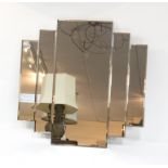 An Art Deco style wall mirror,