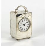 A silver cased clock, the case Asprey, London 1912, fitted a French movement, initialled,