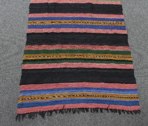 A Bulgarian Chiprovtsi type runner, with horizontal multi-coloured stripes, - Bild 2 aus 6