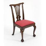 A late 18th Century fruitwood single chair,