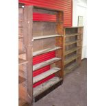 An oak bookcase,