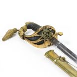 A Victorian 1845 pattern general officer's sword with etched lightweight blade,