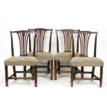 A set of four 19th Century mahogany dining chairs,
