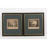 18th Century French School/Two Religious Scenes/one after J Paros/each etching,