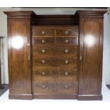 A Victorian mahogany compactum wardrobe,