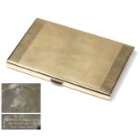 An 18ct gold cigarette case, maker G E G,