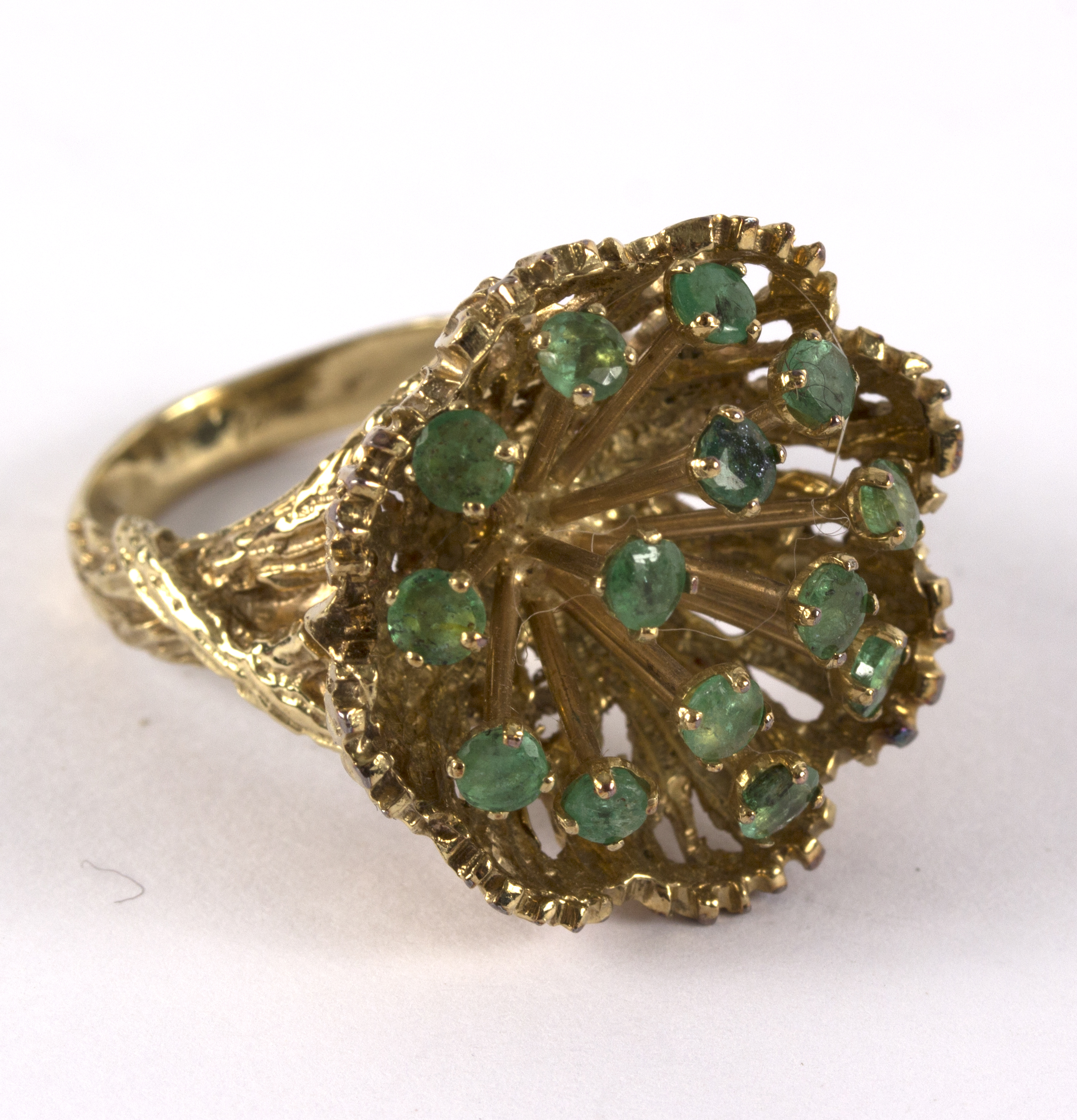 A 14k gold and enamel dress ring of modern design, - Image 3 of 4