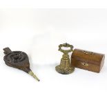 A pair of bellows with brass nozzle,