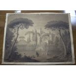 18th Century Italian School/Capriccio/monochrome watercolour,