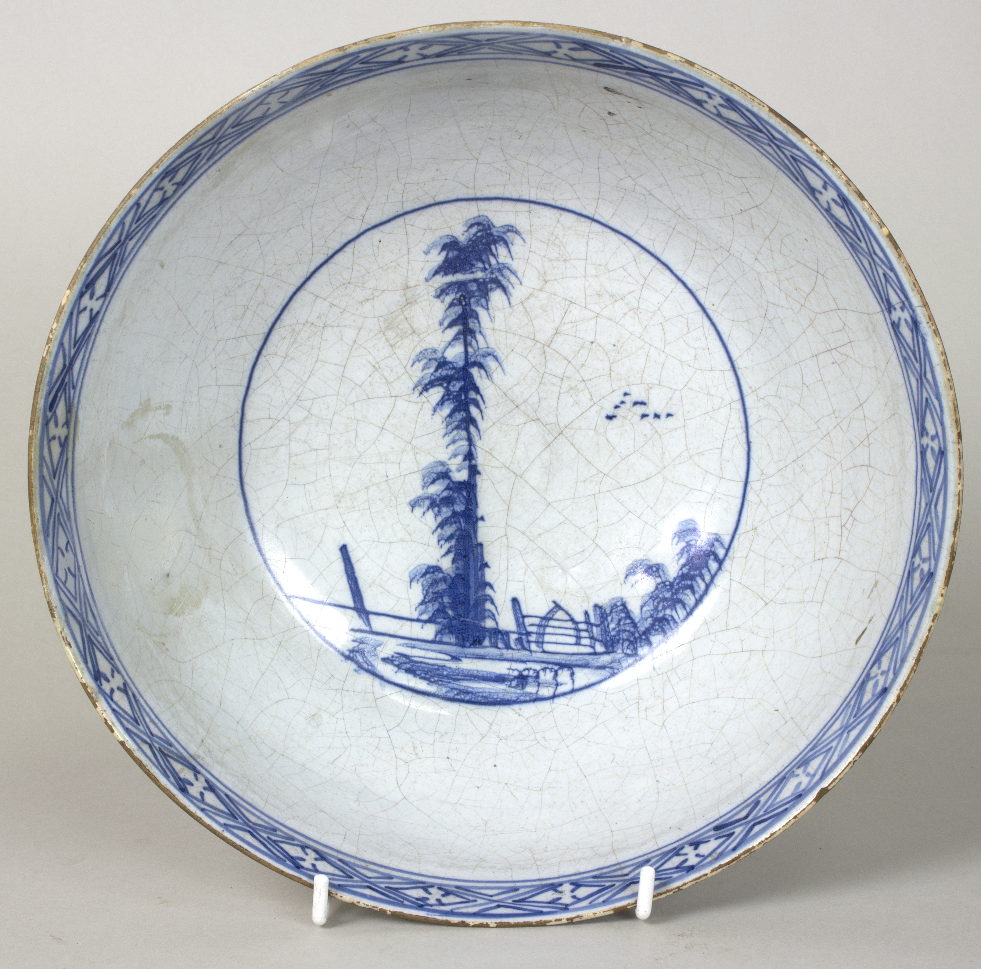 A Delft blue and white bowl, possibly London, - Image 3 of 3