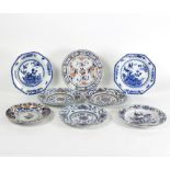 Eight Oriental porcelain plates,