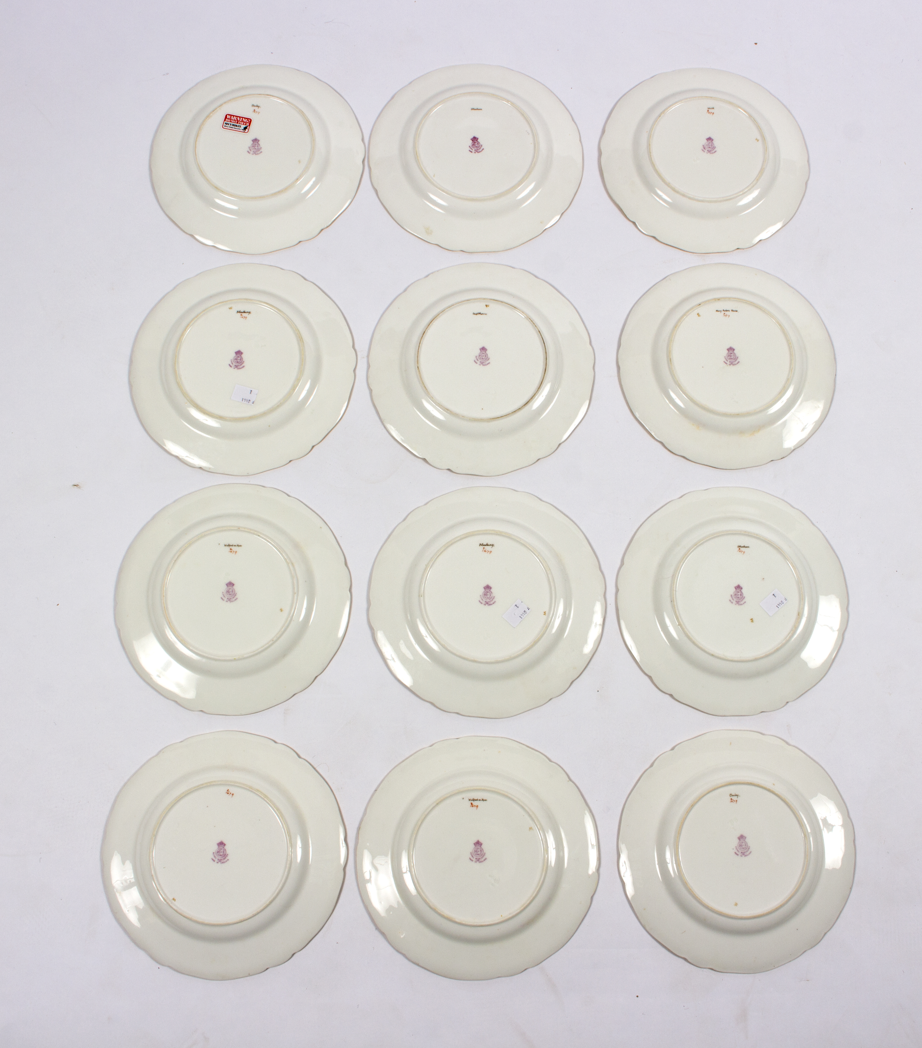 A set of twelve various Royal Worcester cabinet plates, - Image 2 of 2