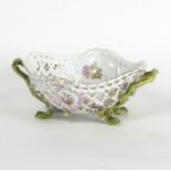 A Meissen rococo basket, circa 1765, with pierced sides,