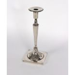 A German silver candlestick, circa 1820,