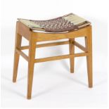 Manner of Hans Wegner/Mid 20th Century oak framed stool, possibly Danish,