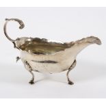 A George III silver sauceboat, Charles Hougham, London 1818,