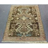 A Hamadan rug, 143cm x 104cm and another,