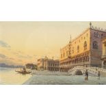 European School late 19th/early 20th Century/Venetian Canal Scene/indistinctly signed E