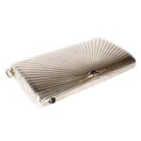 A Russian silver cigarette case, 3rd Artel, St Petersburg, 88 standard,