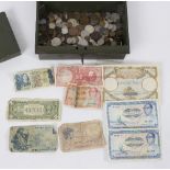 A large quantity of foreign coins,