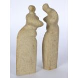 Peter Wright (British 1919-2003)/Embracing Figures/oatmeal glazed porcelain, limited edition 95/200,