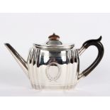 A Victorian silver teapot, Edward Hutton, London 1880,