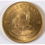 A gold Krugerrand,