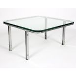 Horst Brüning for Kill International, Germany /T111 coffee table, mid-20th Century/with glass top,