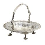 A George II silver basket, Edward Aldridge, London 1747,