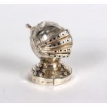 A Victorian novelty silver salt, Lionel Spiers, Birmingham 1891, initialled and dated 1892,