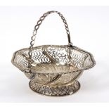 A George III small silver basket, possibly Edward Aldridge, circa 1765,