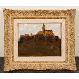 Michel-Henry (French 1928-2016)/Lozaya, Castille/oil on board, 26.5cm x 35.