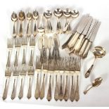 An American silver table service, Dominick & Haff, New York, comprising eight table forks,