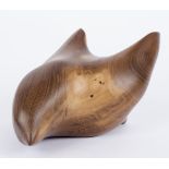 Ferelyth Wills (1916-2005)/Nesting Bird/carved in laburnum wood, signed to underside,