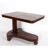 A Victorian mahogany Empire style reading table,