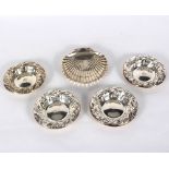 Four Canadian silver bonbon dishes, Birks Sterling, two initialled G, 13.